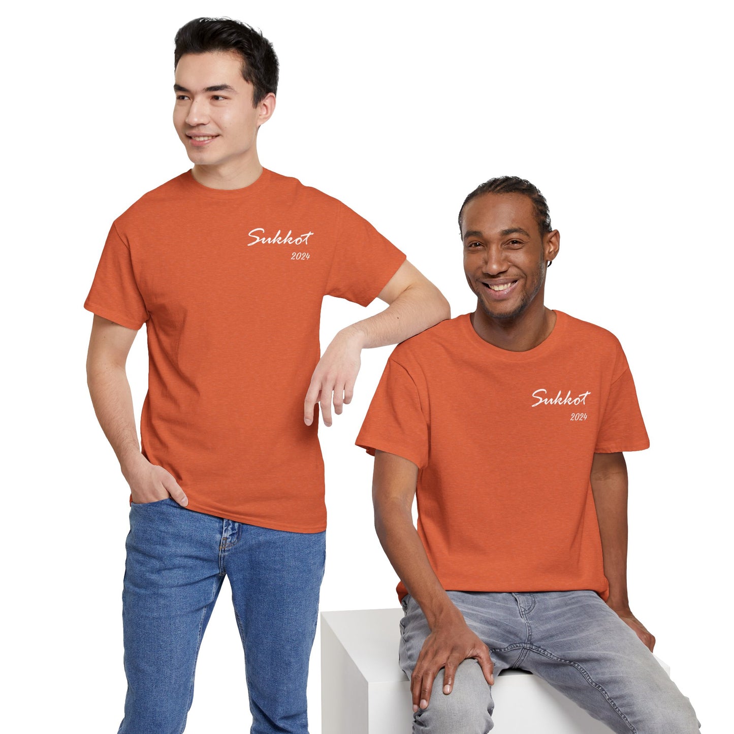 Sukkot 2024 (White Font) - Unisex Heavy Cotton Tee