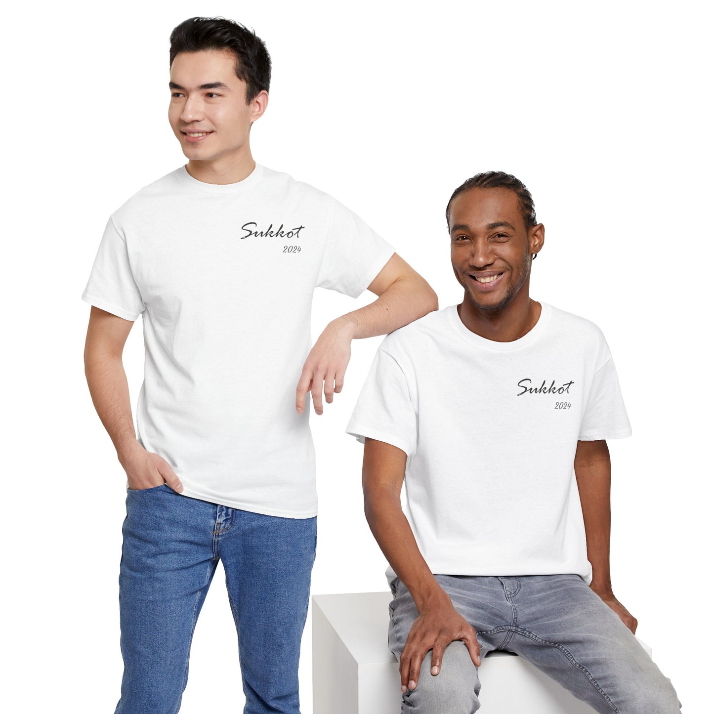 Sukkot 2024 (Black Font) - Unisex Heavy Cotton Tee