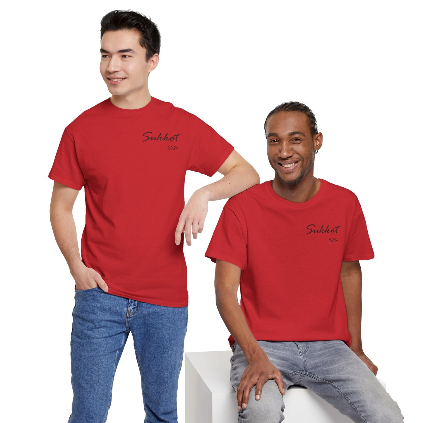 Sukkot 2024 (Black Font) - Unisex Heavy Cotton Tee