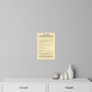 Ten Commandments using  the Name of יהוה your Elohim - Wall Decal - 12" x 18" (Natural Background Color)