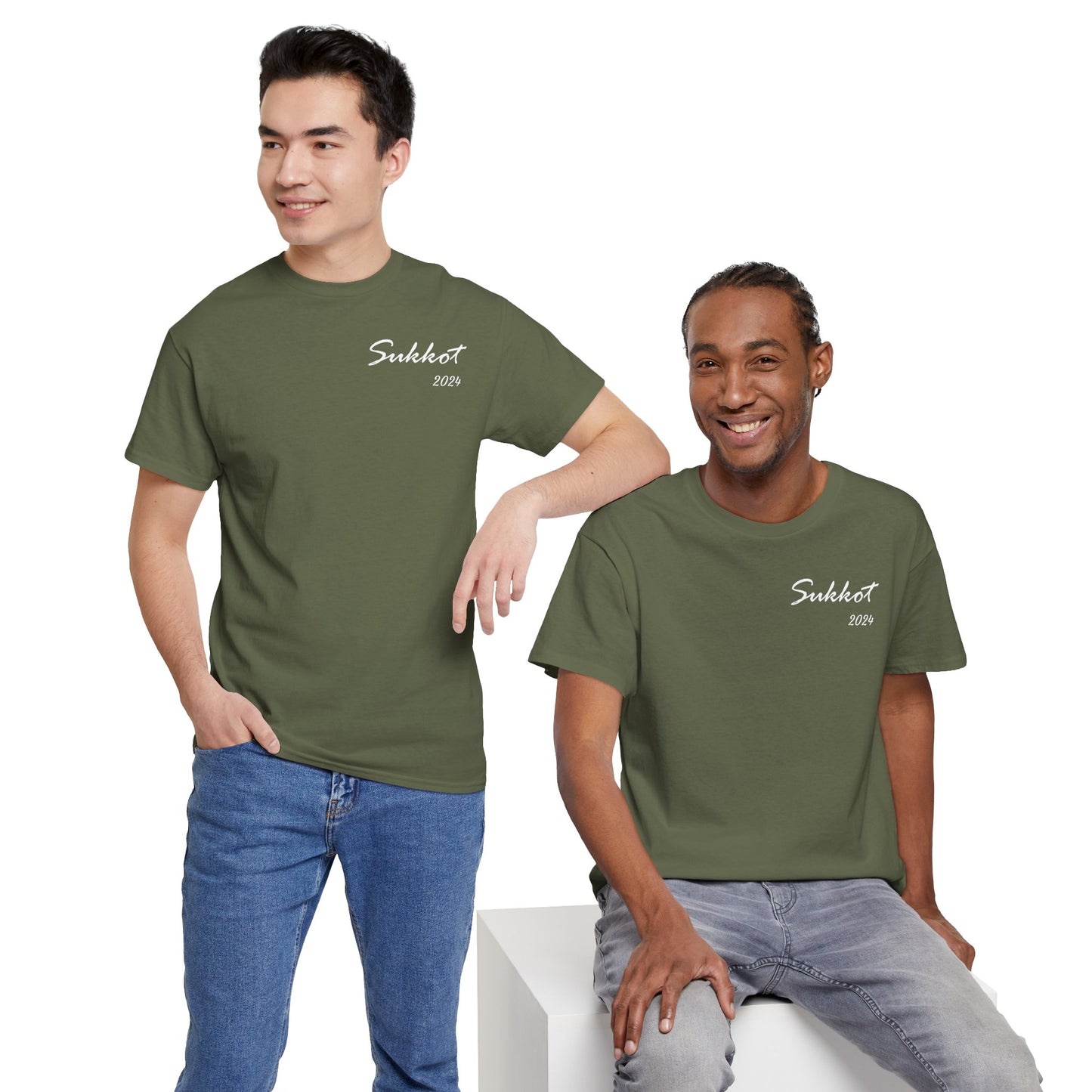 Sukkot 2024 (White Font) - Unisex Heavy Cotton Tee