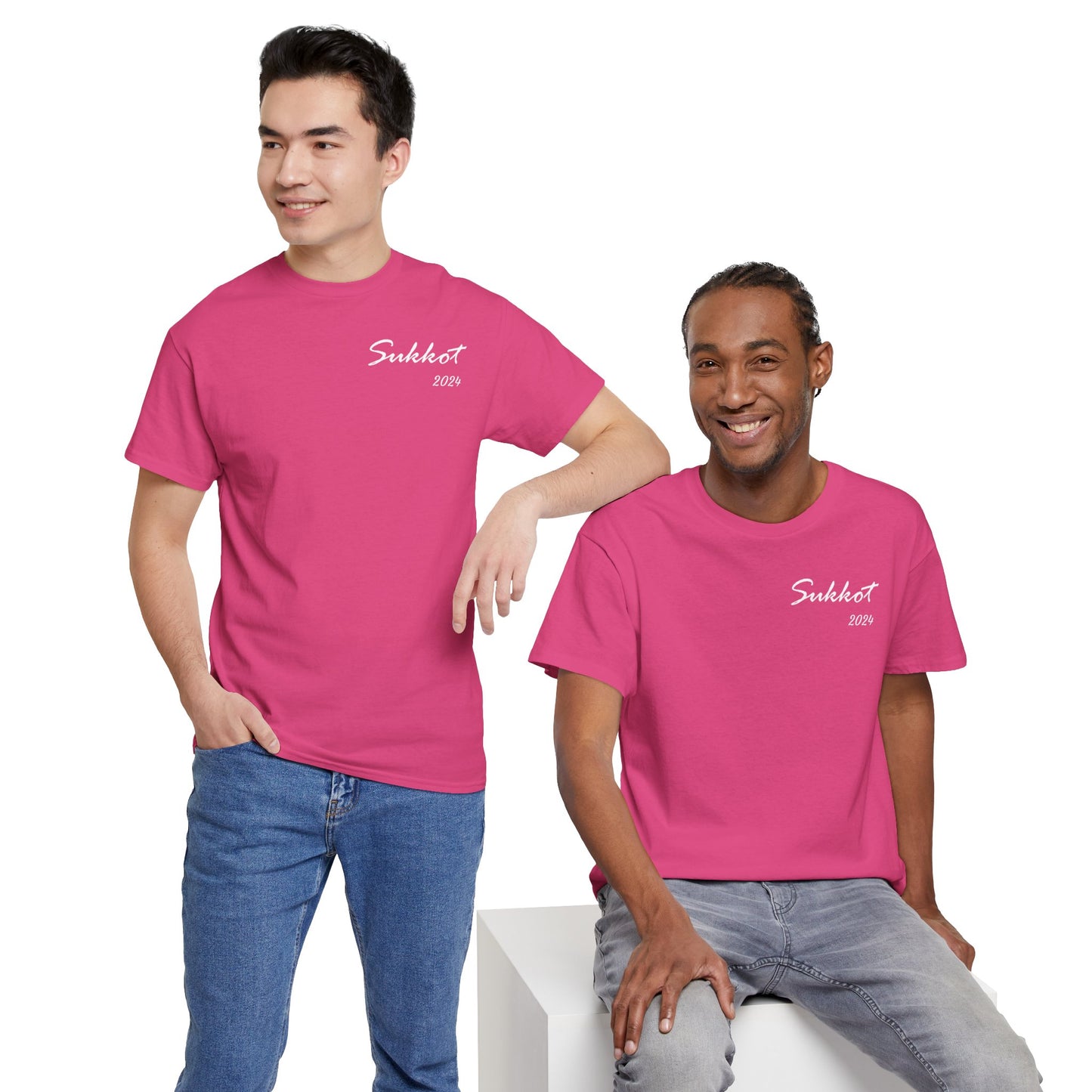 Sukkot 2024 (White Font) - Unisex Heavy Cotton Tee