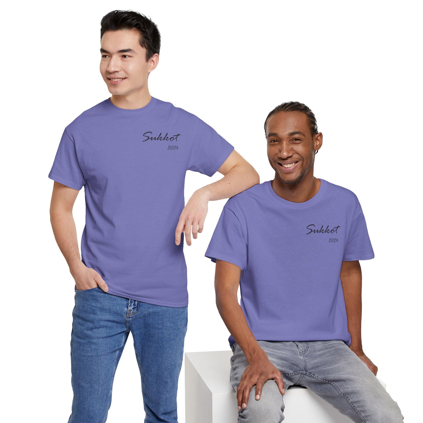 Sukkot 2024 (Black Font) - Unisex Heavy Cotton Tee